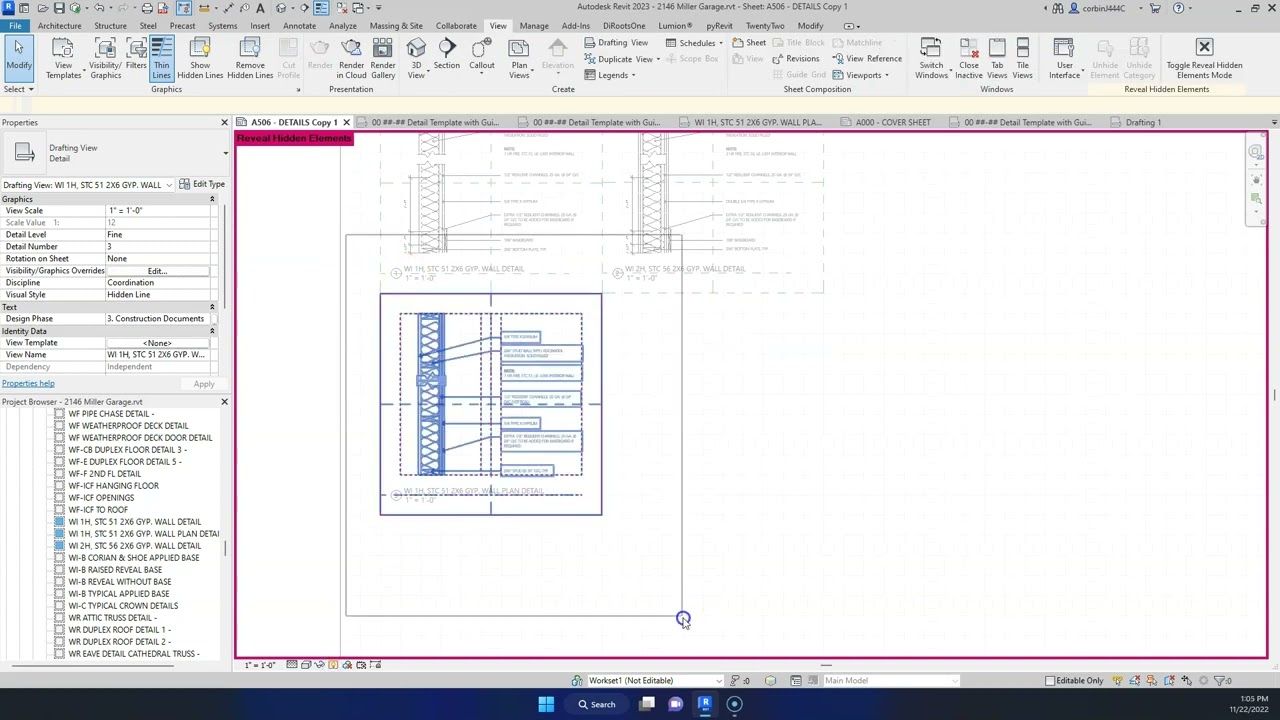 Revit Tutorial - Copying Drafting Views Between Projects - Corbin Teaches